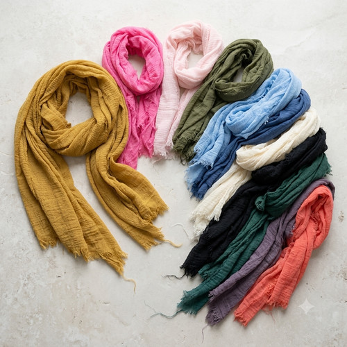 Xxl crinkle schal damen herren - xxl,