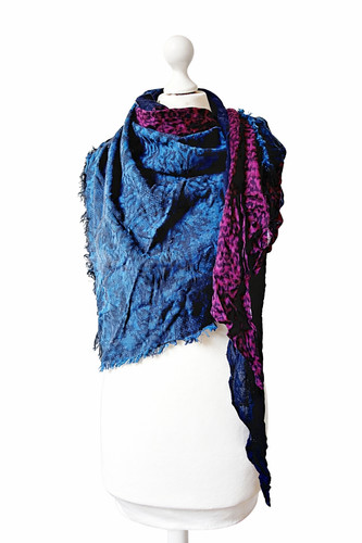 Xxl dreieckstuch schal blau - dreieckstuch,