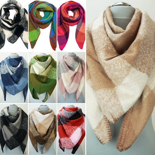 Xxl karo dreieckstuch winter - karo,